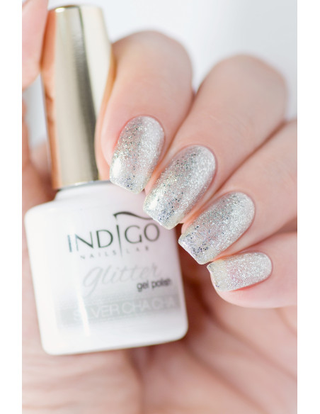 Silver Cha Cha Glitter Gel Polish 7 ml