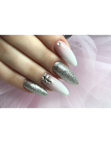 Silver Cha Cha Glitter Gel Polish 7 ml