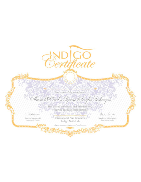 Almond&Oval + Square Acrylic Technique - certificate